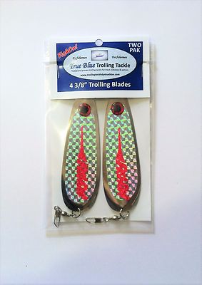 Trolling Blade Fishing Flasher Dodger 4 3//8/" Kokanee Trout Walleye TWO-PAK