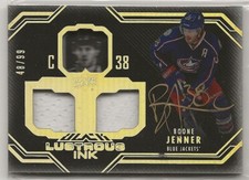 2016-17 UD Black Lustrous INK Gold Spectrum Relics #LIBJ Boone Jenner 48/99