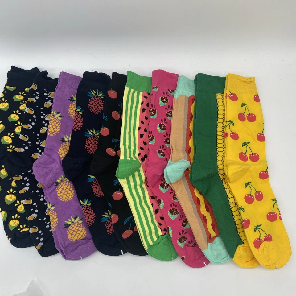 Women's Crew Socks Fancy Funny Casual Combed Cotton 10 Pack Size 7-11 Wecibor - Image 2 of 4