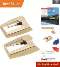 2-Pack Ruby Record Needles Replacement - Ideal for Crosley, Victrola Turntables