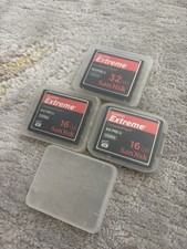 Lot of 3  32 GB and 16 GB Sandisk Compact Flash Memory Cards