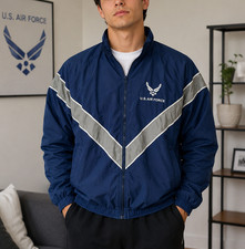 US Air Force USAF PT Jacket Regular Military Issue Uniform Reflective PTU Small