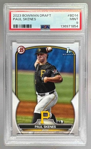 136971854 Paul Skenes 2023 Bowman Draft #BD-14 Rookie 1st RC RC PSA 9