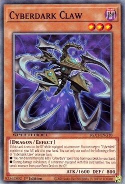 YuGiOh Cyberdark Claw SGX1-ENG10 Common Englisch Neu 1st