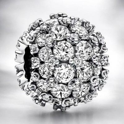 NEW Authentic PANDORA 925 Sparkling Pavé Crystals Round Charm 792630C01