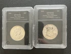 1958 &1959 Franklin Silver Half Dollars Authenticated VG