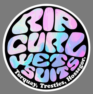 Rip Curl 5.5'' Tie Dye-Cut Surf Skate Snow Vinyl Decal Sticker Billabong, Hurley 