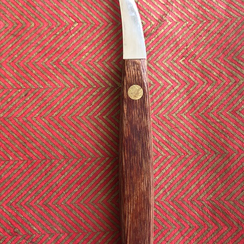 Fine Vintage Japanese Pottery Tool - Double-Sided Potter's Knife - Brass & Wood - Picture 15 of 20