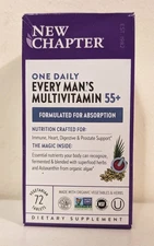 New Chapter Every Man's One Daily Multivitamin 55+ - 72ct Tabs - EXP 09/26 - NEW