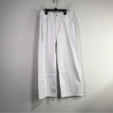 Unbranded Denim Wide Leg Jean, Women's Size L - White
