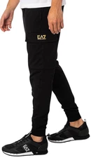 EMPORIO ARMANI $125 Men's EA7 Logo Joggers Sizes S, M Black Gold AUTHENTIC NEW