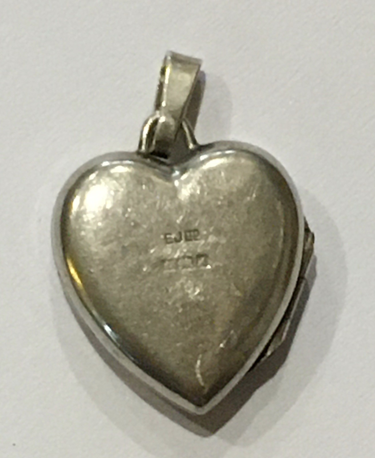 Vintage Real Solid Silver Heart Double Locket Pen… - image 6