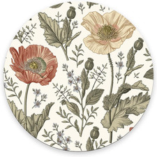 Vintage Flowers Round Mousepad Aesthetic Mouse Pad Floral Office Decor for Women
