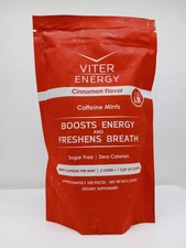 Viter Energy Cinnamon Caffeinated Mints 1/2LB 250Ct Exp 4/26