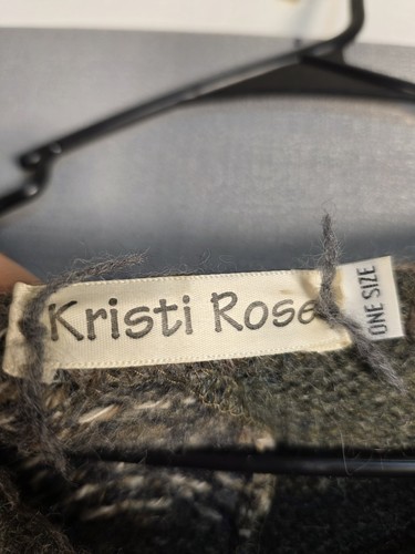 Suéter Kristi Rose Talla Única (Grande) Manga Larga Algodón/Lana Patchwork De Colección - Imagen 3 de 15