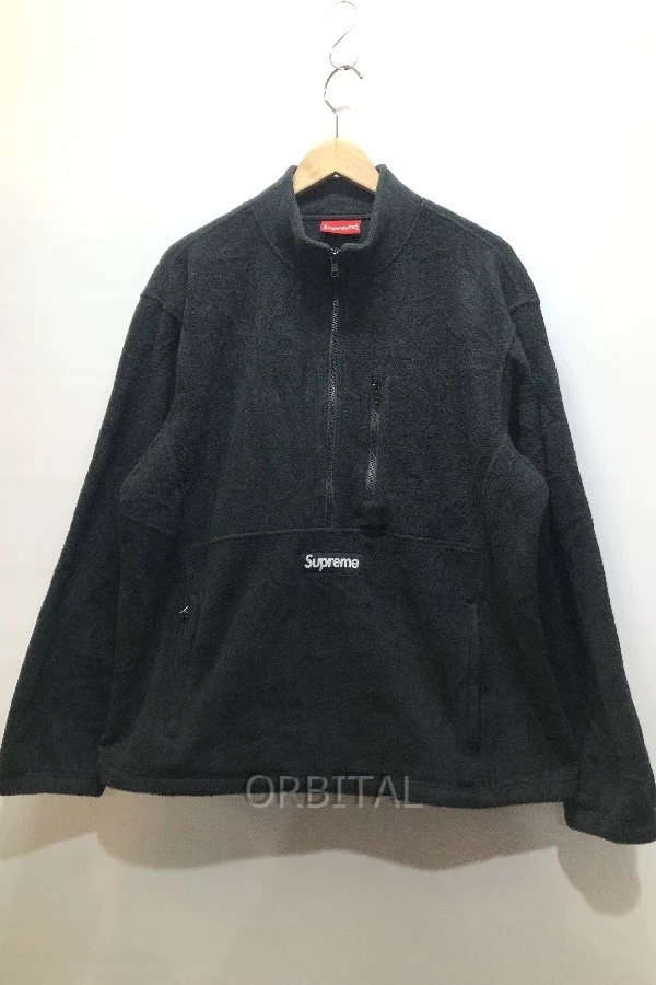 Veste polaire pull demi fermeture éclair Supreme Polartec taille XL noir 21AW