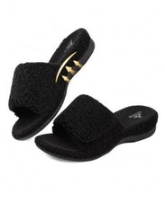 Orthopedic Slippers for Women Adjustable Arch Support House Slippers 8 Black