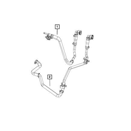 Mopar 68280784AB Heater Supply Pipe For 2018 2023 Wrangler for Jeep thumbnail 2
