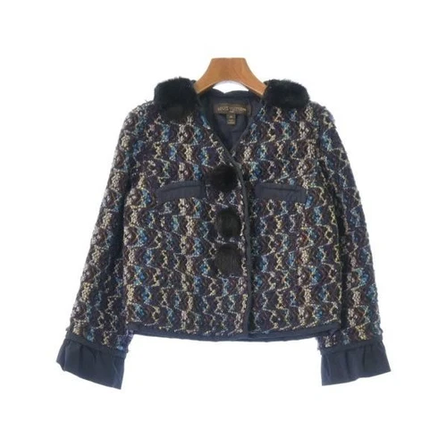 LOUIS VUITTON（LV） Giacca donna lana LOUIS VUITTON blu navy x blu chiaro x marrone taglia 36XS Autu