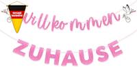 Baby-Deko Girlande Blau Glitzer FüR Geburt Baby Shower Gender Reveal