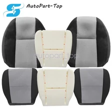 For 2007-2014 Chevy Silverado Both Side Gray Cloth Bottom-Top Seat Cover & Foam
