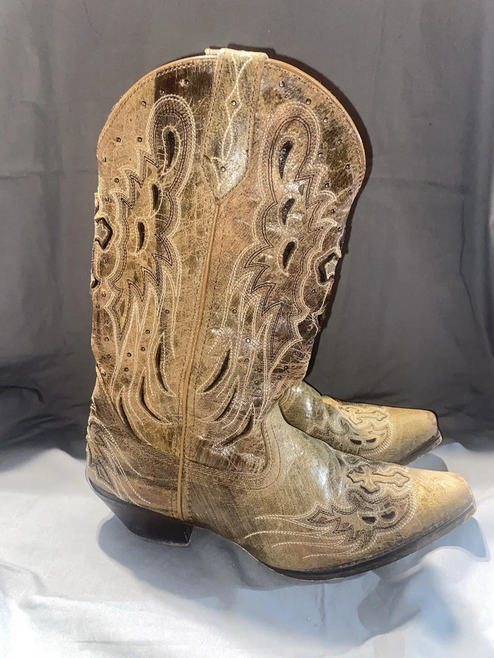 Botas ocidentais femininas Laredo 52157 biqueira transversal bordada tamanho 8,5M - Imagem 3 de 4