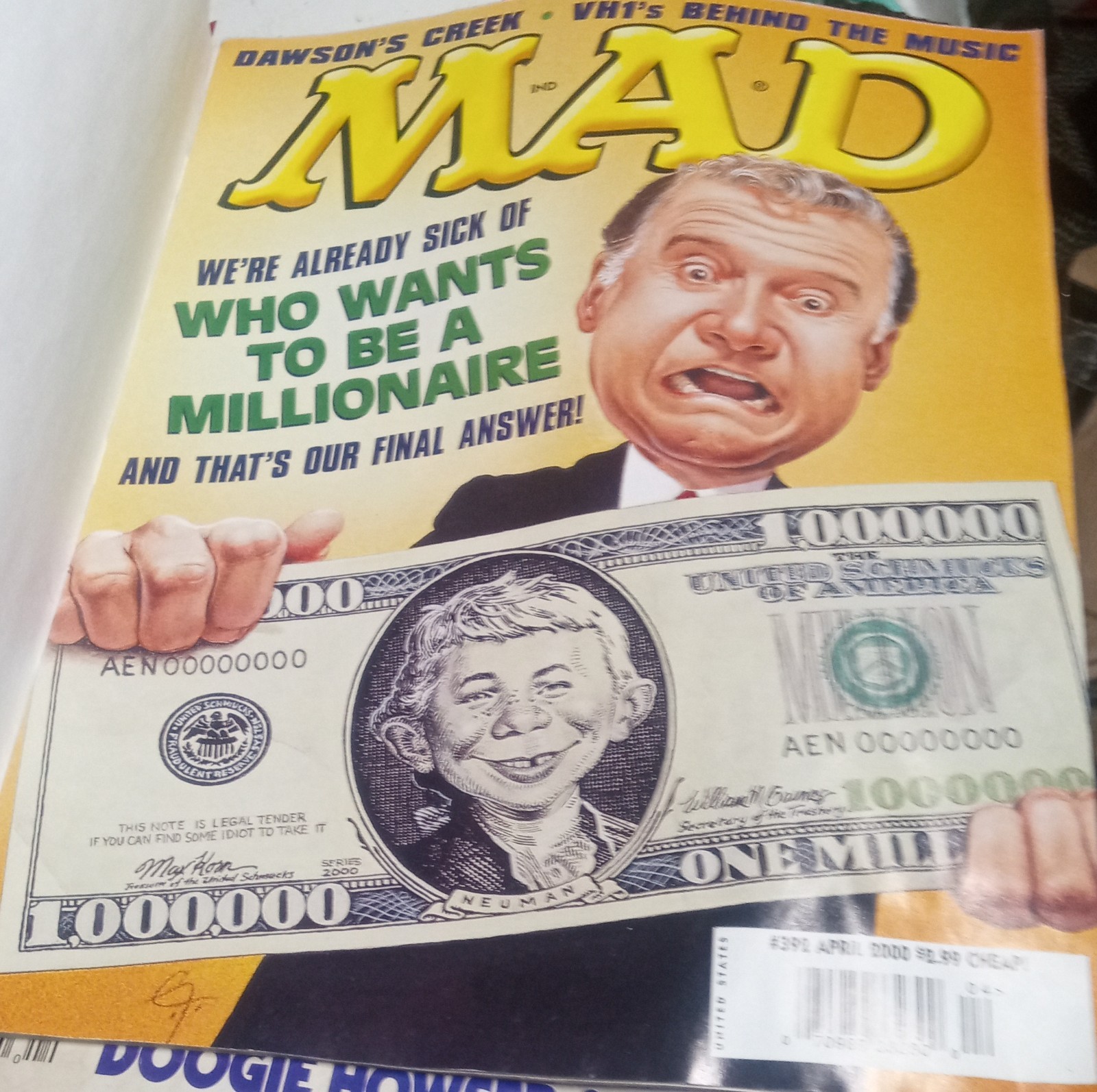 MAD Magazine April 2000 English Humor & Satire Millionaire Cover