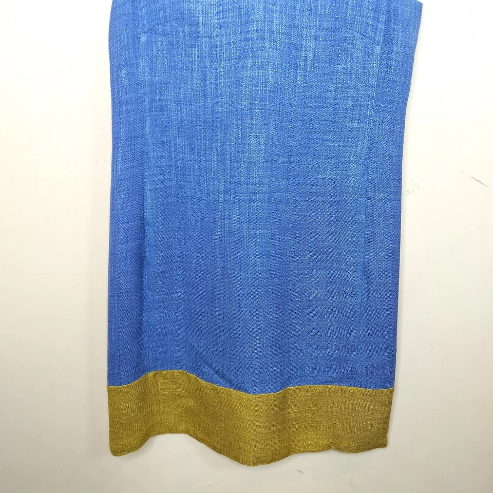 Vestido para mujer Piazza Sempione IT 42 (6 EE. UU.) bolsillos azul verde bloques de colores Foto 4 de 4