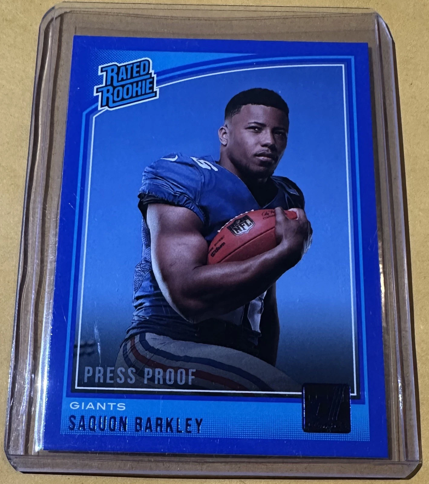 2018 Panini Donruss - Rated Rookie Saquon Barkley #306 Press Proof Blue (RC)