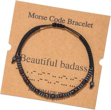 Morse Code Bracelets for Women Men Gifts for Her Best Friend Funny Inspirational