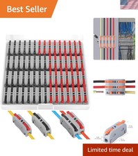 60 Conductor Compact Lever Connectors Nuts for Any Circuit Inline Splices 28...