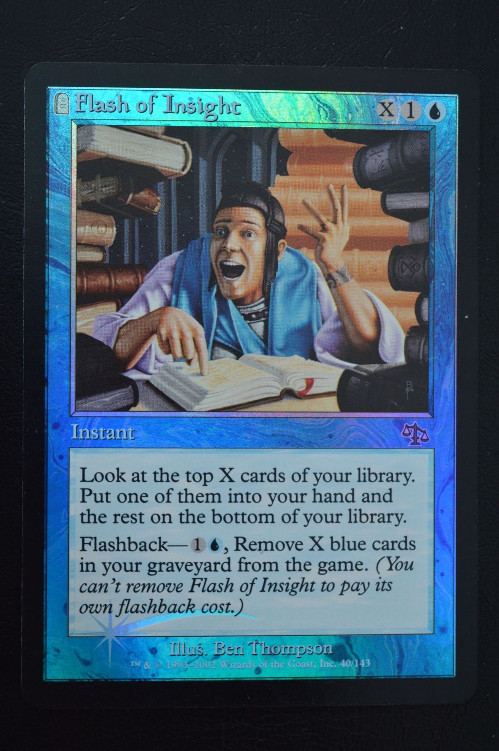 Magic The Gathering MTG FLASH OF INSIGHT FOIL Judgment LP Lightly Played