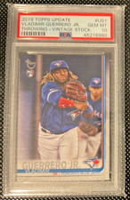 2019 Topps Update Vladimir Guerrero Jr. #US1 VINTAGE 54/99 RC PSA 10 *Pop 10*