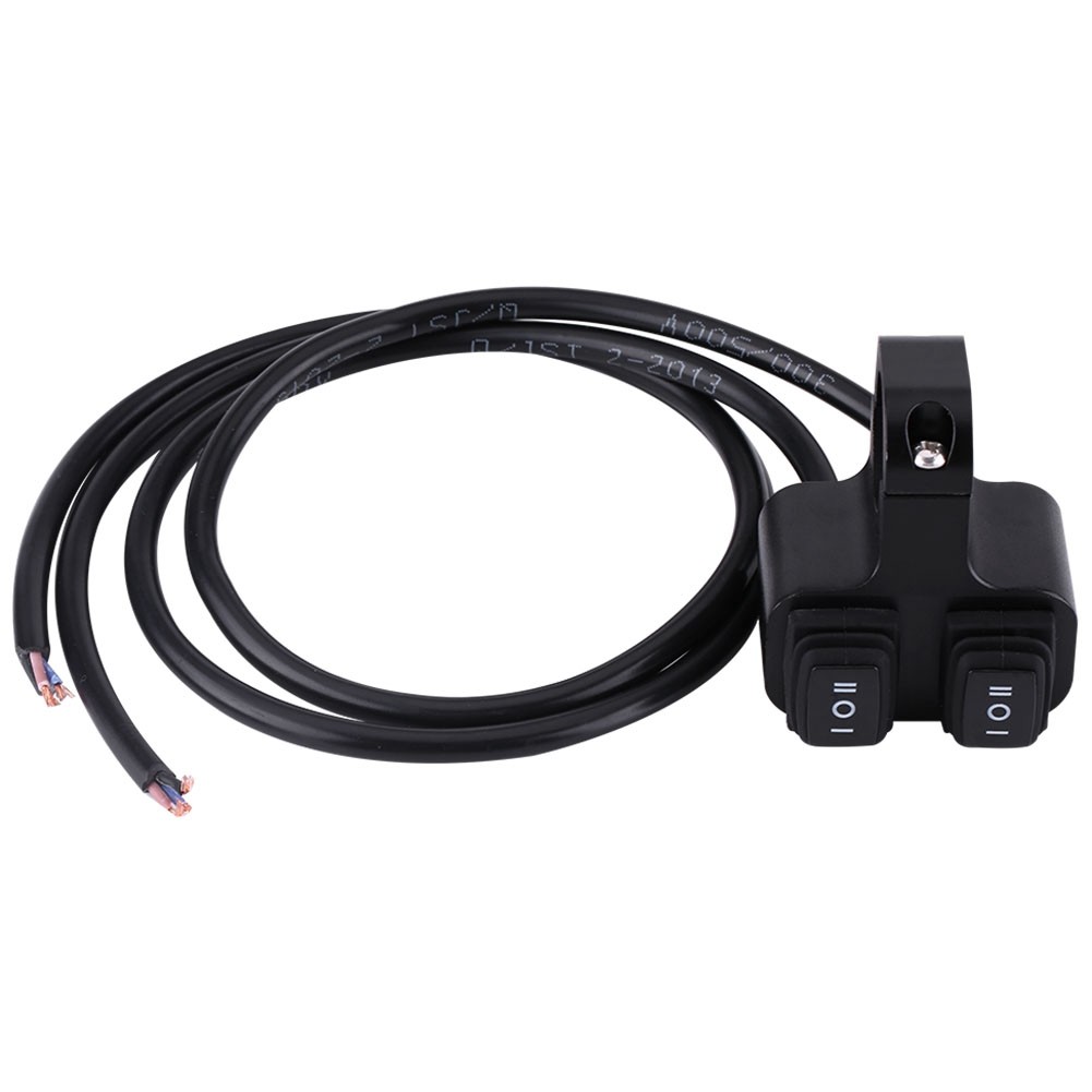› CNC Aluminum Alloy Motorcycle Handlebar Mount Headlight Spotlight 3 Way On/Off