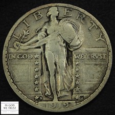 1919 S Standing Liberty Silver Quarter 25C