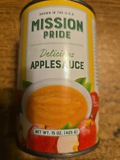 12 Cans mission pride Apple Sauce Exp,9/2027