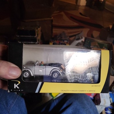 K-LINE Kruisers Silver VW Beetle Cabriolet With Caravan 1:43 scale Diecast