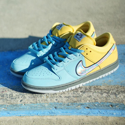 Rare Nike SB Dunk Low Pro Mens Skate Shoes Sneakers Blue Yellow Sizes US 8 - 10