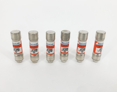 Lot of 6 New Ferraz Shawmut ATDR6 Time Delay Fuses 6A 600VAC Class CC - No Box