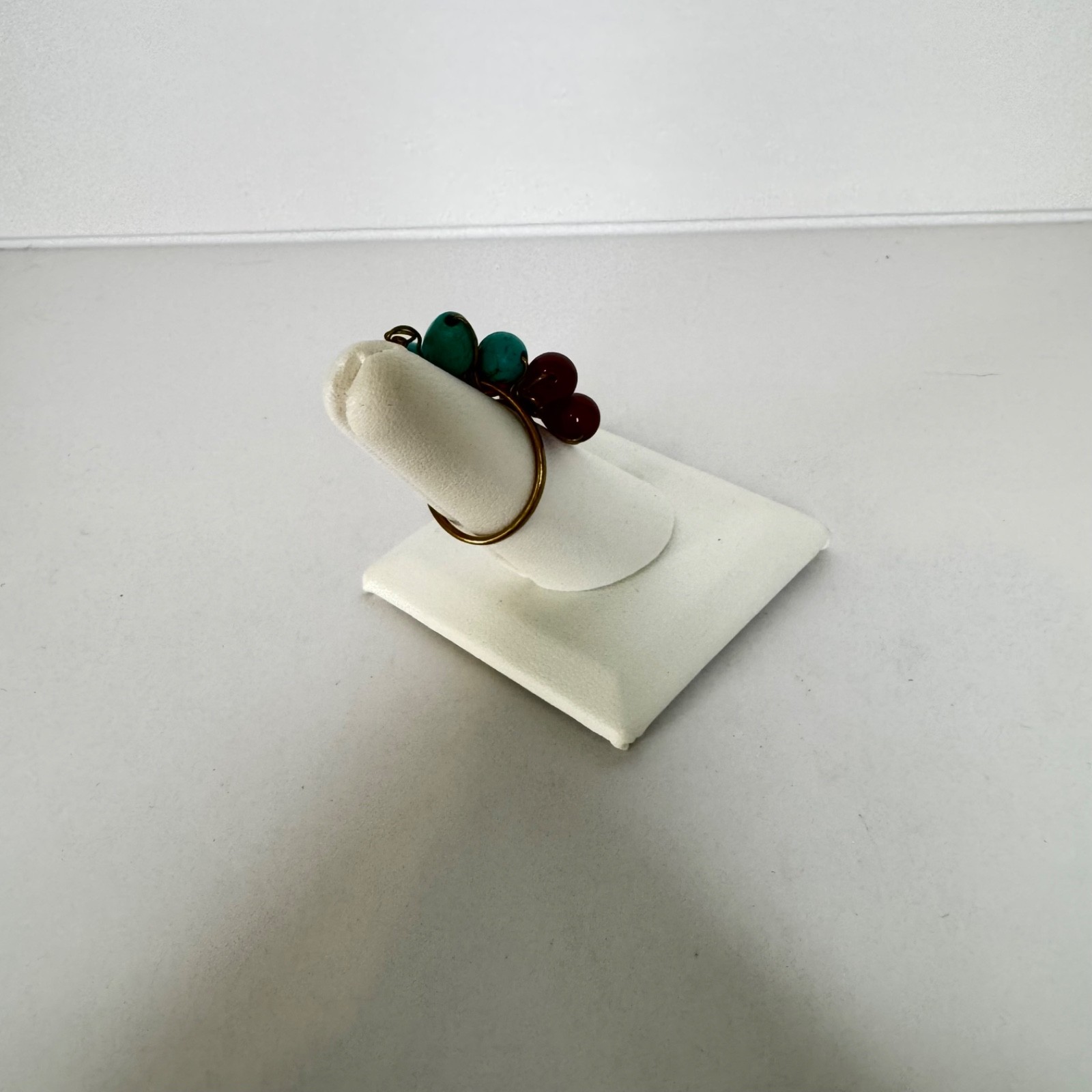 Cluster Style Ring With Wire-Wrapped Details Turq… - image 4