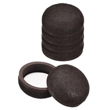 8Pcs Furniture Sliders 1 1/4" - Formed Felt Round Sliding Pads Brown