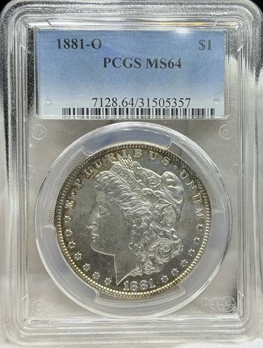 1881-O Morgan Silver Dollar $1 PCGS MS64 ~ Really Beautiful Coin!