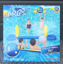 H2O GO Volleyball Inflatable Swimming Pool Game Toy 8 Ft x 25in W/ Ball NEW