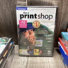 Sealed Broderbund The Printshop Essentials Version 21 Software P/N: 11901-WRP