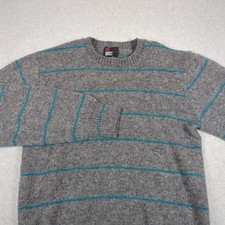 Vintage Robert Bruce Sweater Mens Large Gray Wool Blend Pullover Made in USA