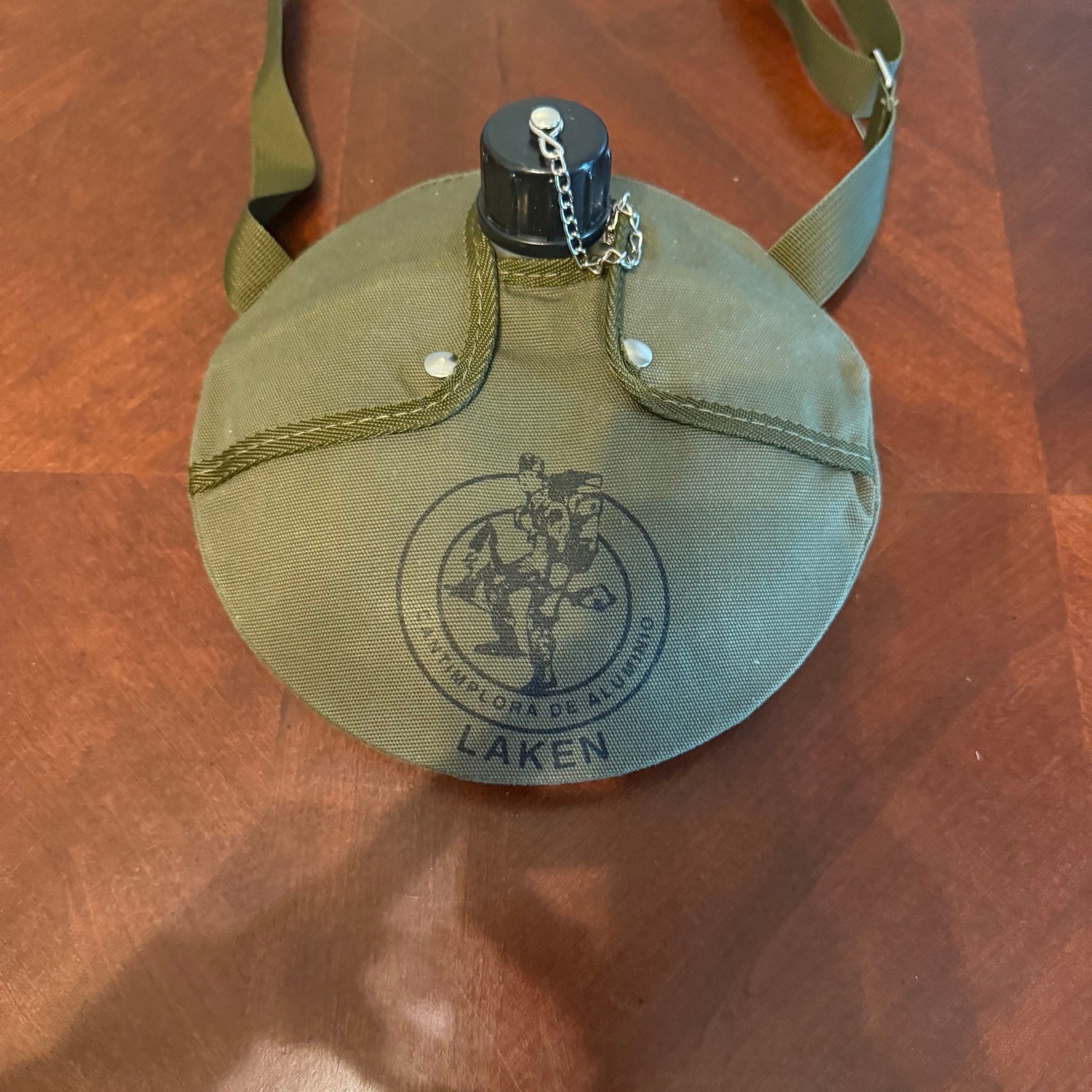 Cantimplora de Aluminio Militar Lona Verde Cantimplora Cubierta Sábana