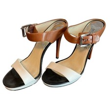 Michael Kors Beverly Buckled Color Block Stiletto Heel Sandals
