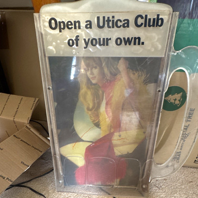 Utica Club ''Open a Utica Club of your own'' Lighted Advertising Sign, 1970s