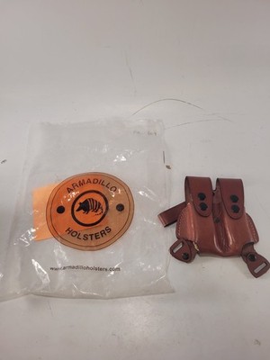 Armadillo Holsters Leather Double Mag Pouch for Shoulder Holsters