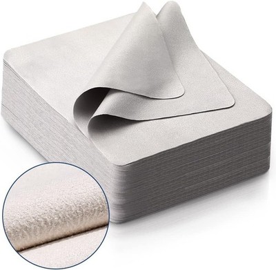 100 PCS Glasses Clean Cloth Suede, Lens Clean Cloth for Lenses, Gla... Fast Ship